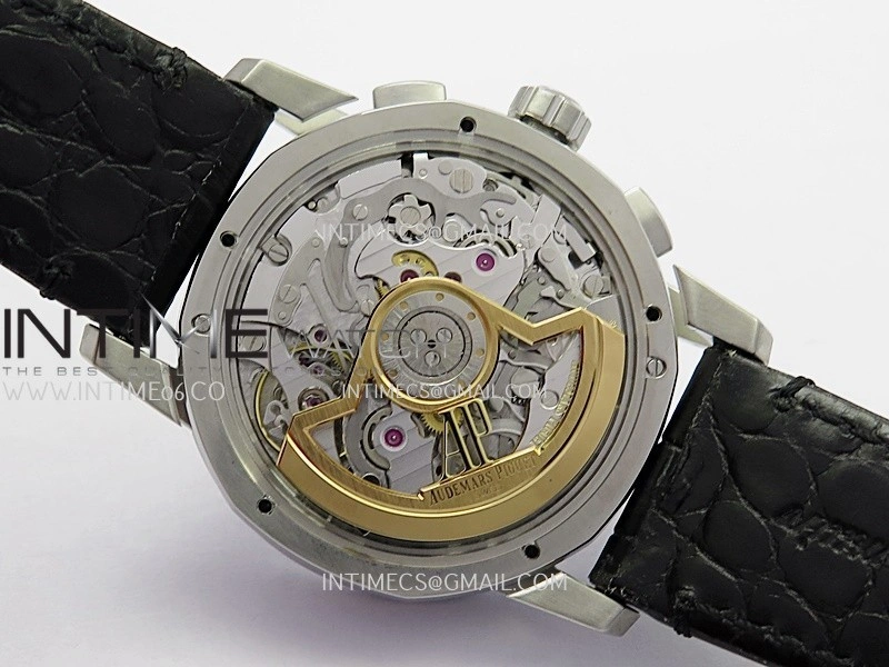 Code 11.59 Chrono 26393 SS APSF 1:1 Best Edition Black Dial On Black Leather Strap Super Clone SA4401